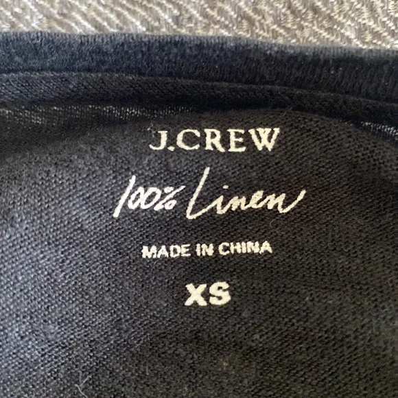 JCrew linen scoop neck tee.  Like new. - Picture 5 of 5